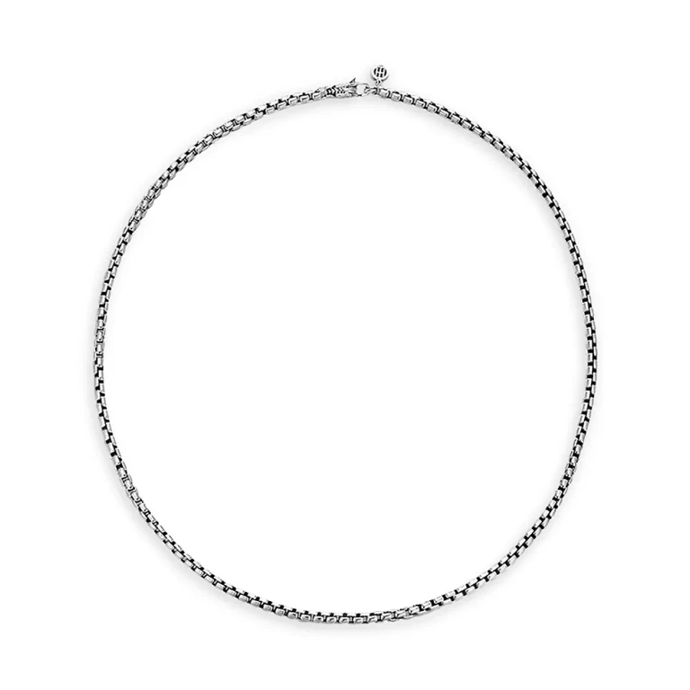 John Hardy Sterling Silver Naga Box Chain Necklace, 3.7mm