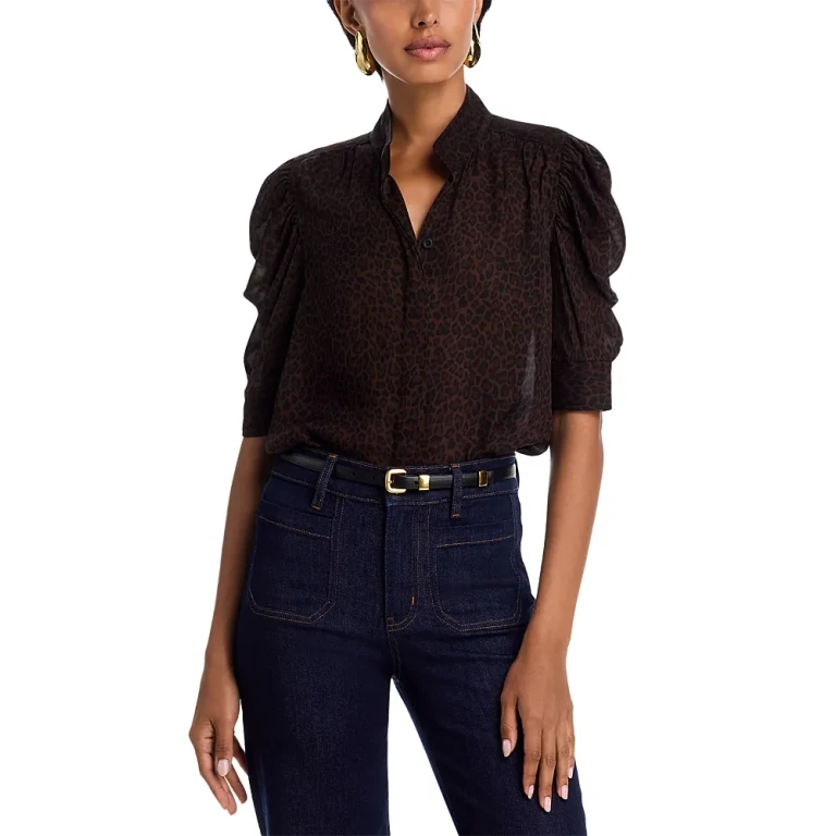 Frame The Leopard Gillian Silk Top