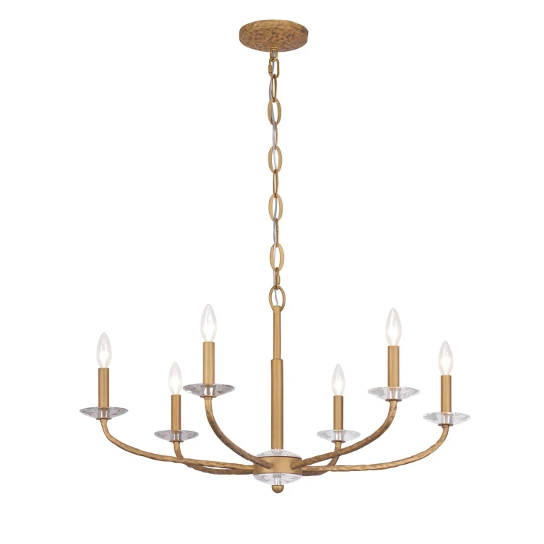 Ashen Gold Six Light Chandelier from the Atella Collection