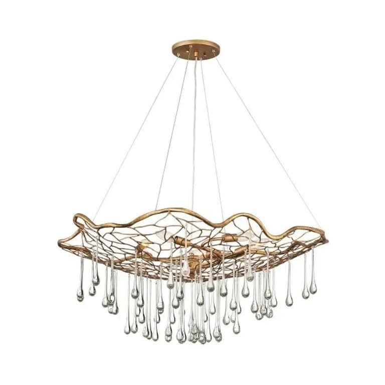 Burnished Gold LED Chandelier from the Laguna Collection