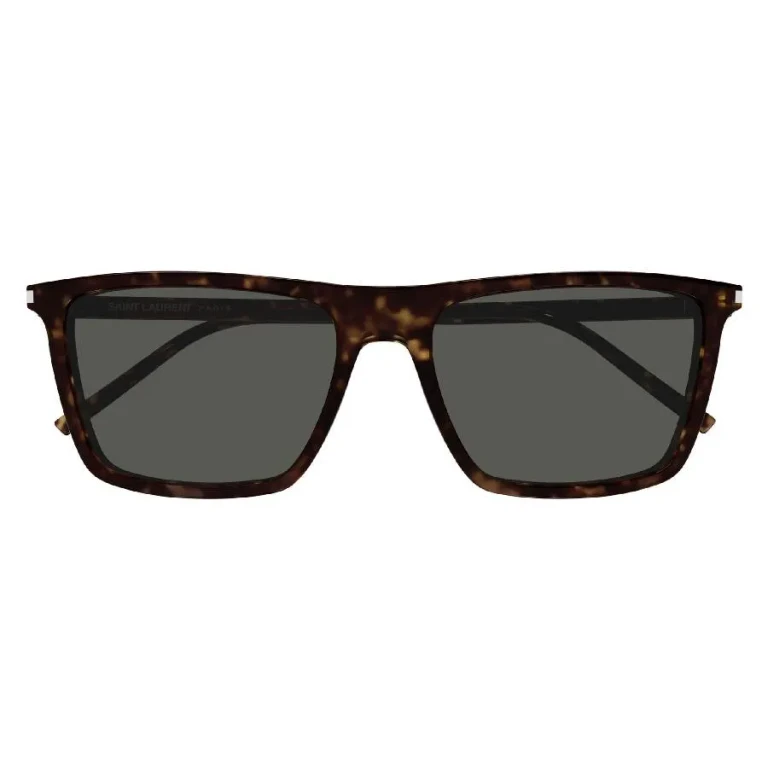 Saint Laurent Grey Rectangular Mens Sunglasses SL 668 002 56