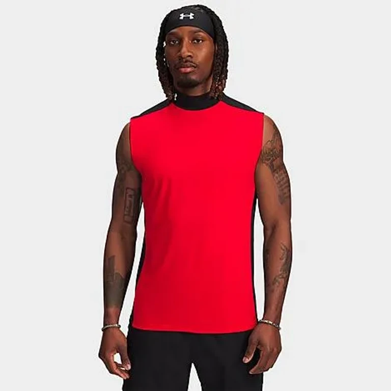 Under Armour Men's HeatGear Wordmark Sleeveless Training Top in Red/Black/White Size: XS