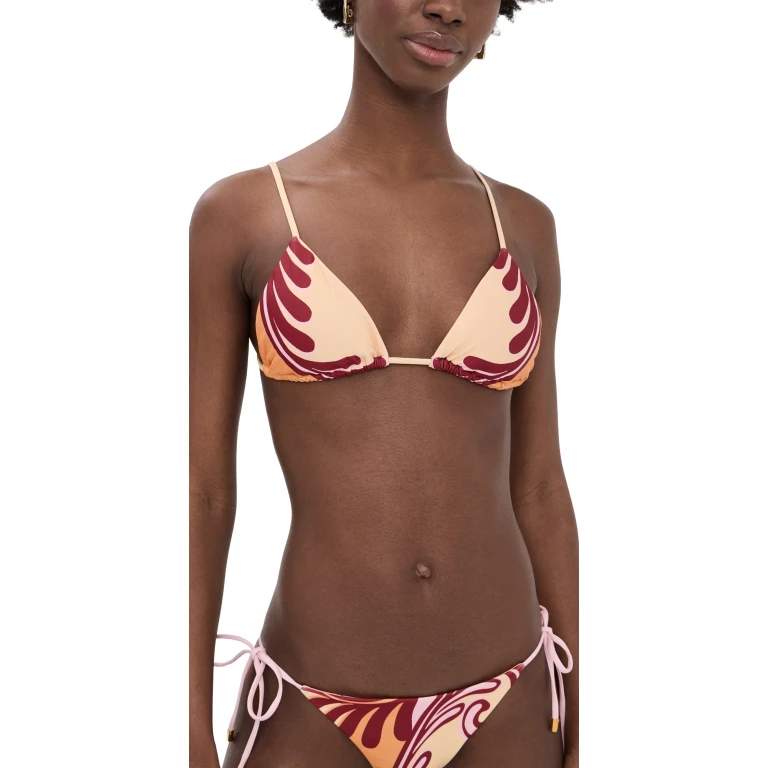 FARM Rio Arabesc Soft Triangle Bikini Top Arabesc Soft Yellow S