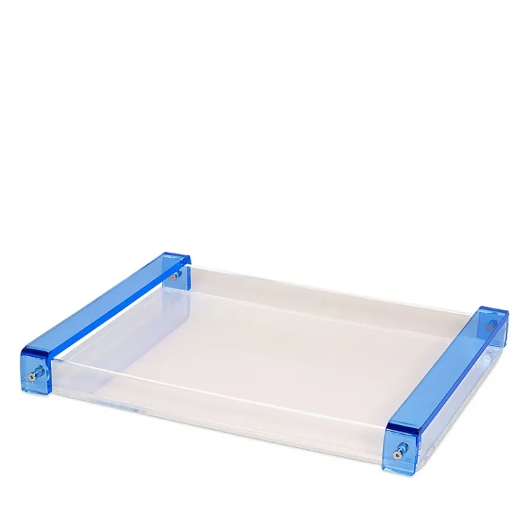 Tizo Clear Lucite Tray in Blue