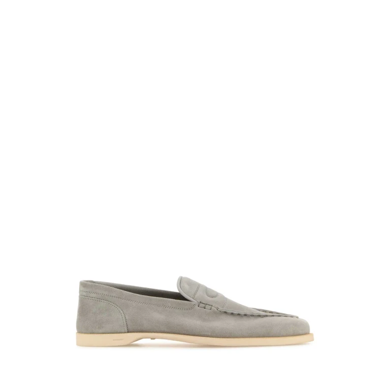 JOHN LOBB - John Lobb Pace Suede Oval Flexi Loafers
