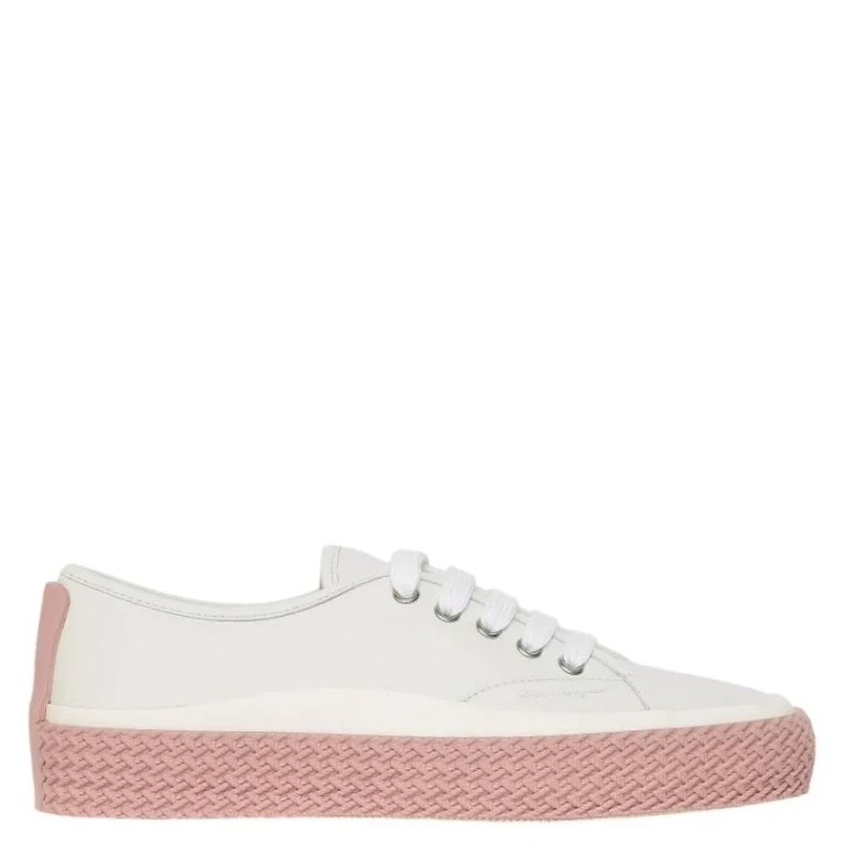 Ferragamo Storm Contrast Sole Leather Sneakers