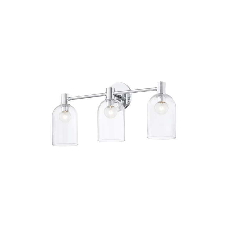 Mitzi Paisley 3-Light Bathroom Vanity Light in Polished Chrome