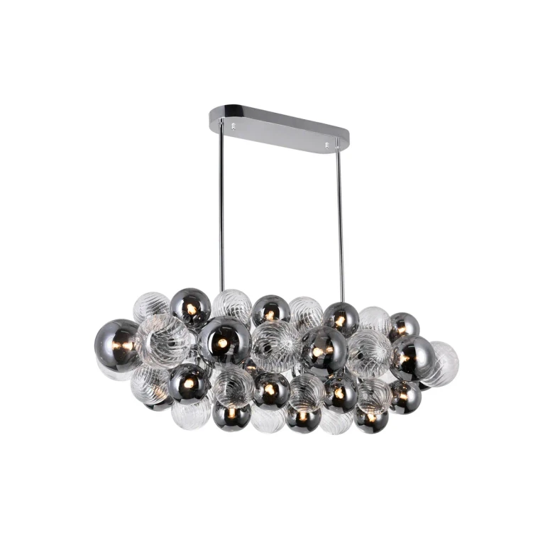 Chrome LED Island Pool Table Chandelier from the Pallocino Collection