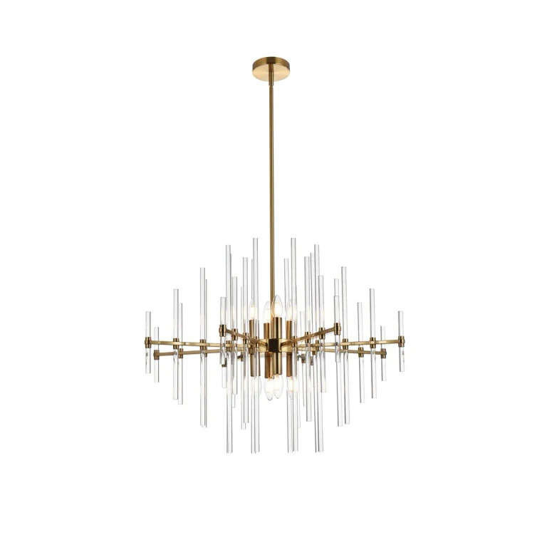 Gold Eight Light Pendant from the Sienna Collection