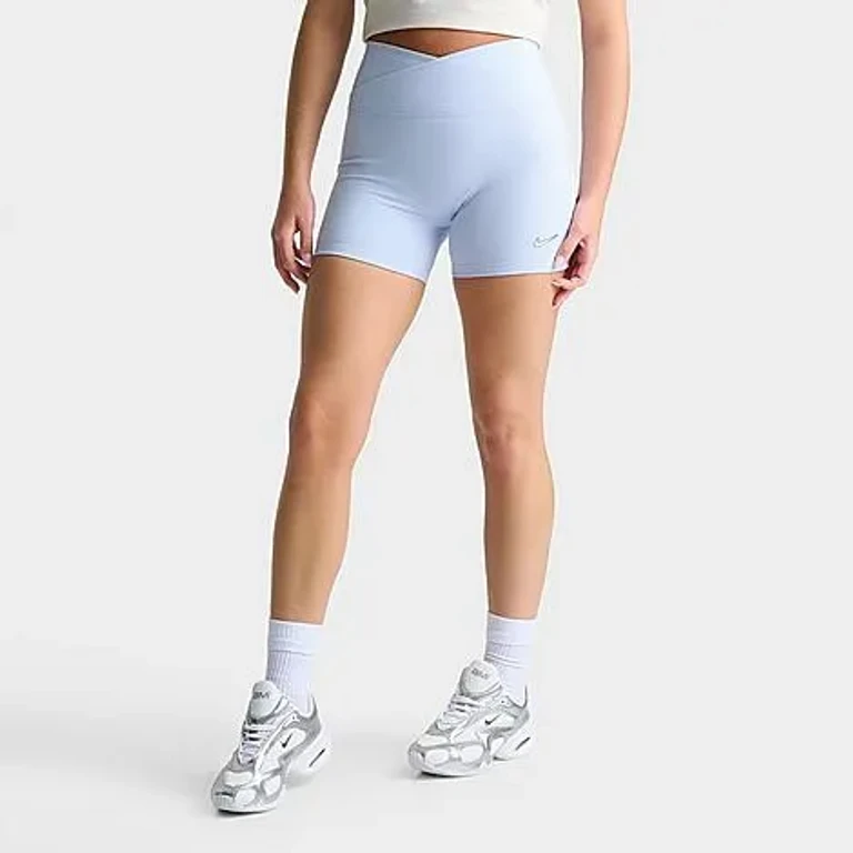 Nike Women's One Dri-FIT High-Waisted 5" Biker Shorts in Hydrogen Blue Size: XS