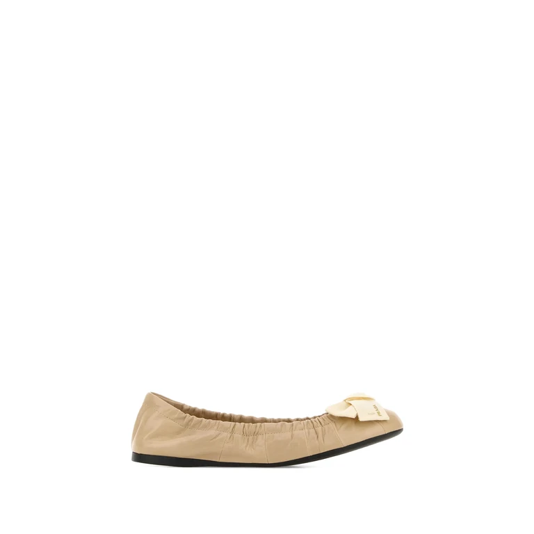 Prada Flat shoes Sand Calf Leather - Women