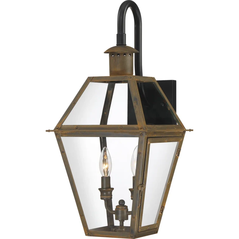 Rue De Royal 2-Light Outdoor Wall Lantern in Industrial Bronze