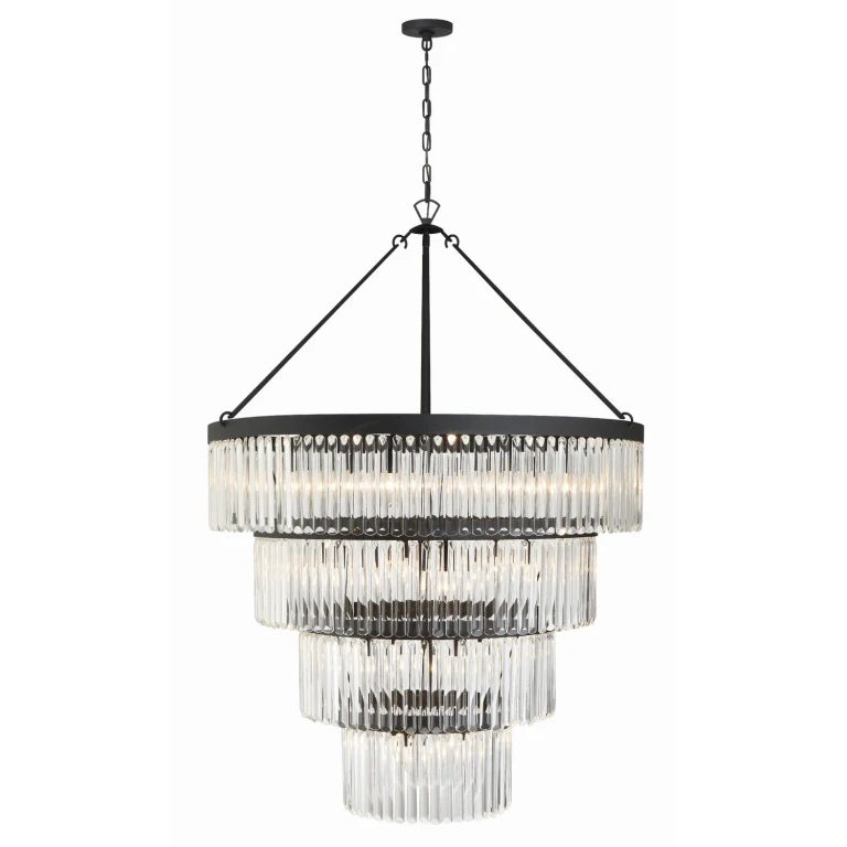 Black Forged Chandelier from the Emory Collection