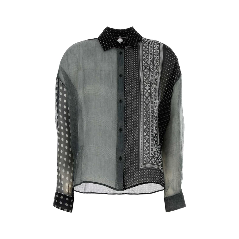 Ermanno Scervino Printed Crepe Shirt Multinero Exterior: Silk Camicie - Women
