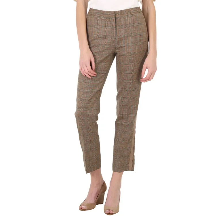 Burberry Houndstooth Check Tailored Trousers