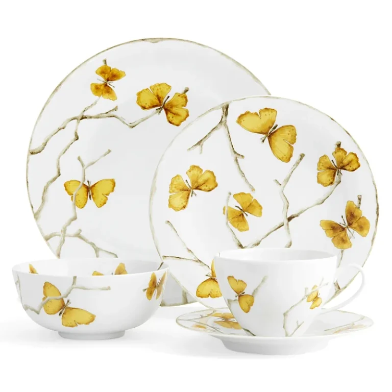 Michael Aram Butterfly Ginkgo Gold 5 Piece Dinnerware Set