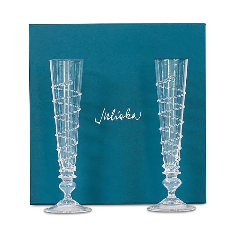 Juliska Amalia Boxed Flutes, Set of 2