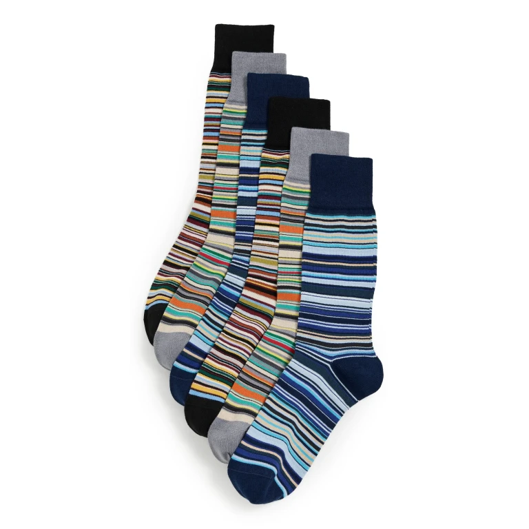 Paul Smith Signature Sock 6 Pack Multi One Size