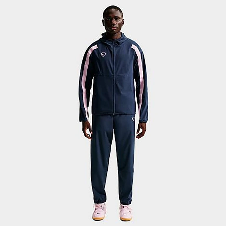 Nike Men's Energy Repel Soccer Woven Jacket in Midnight Navy/Midnight Navy/Pink Foam Size: XS