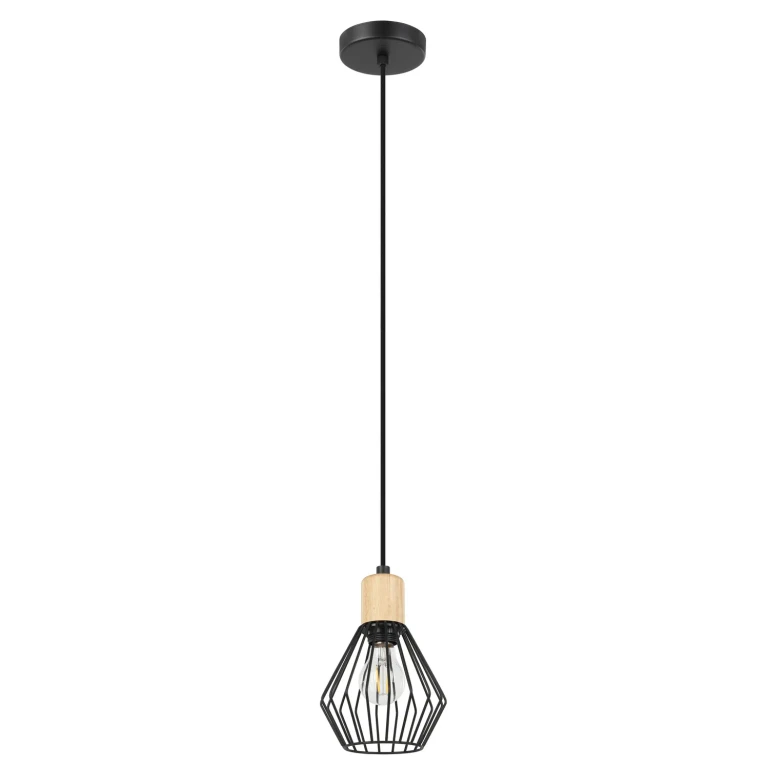Structured Black One Light Pendant from the Palmorla Collection