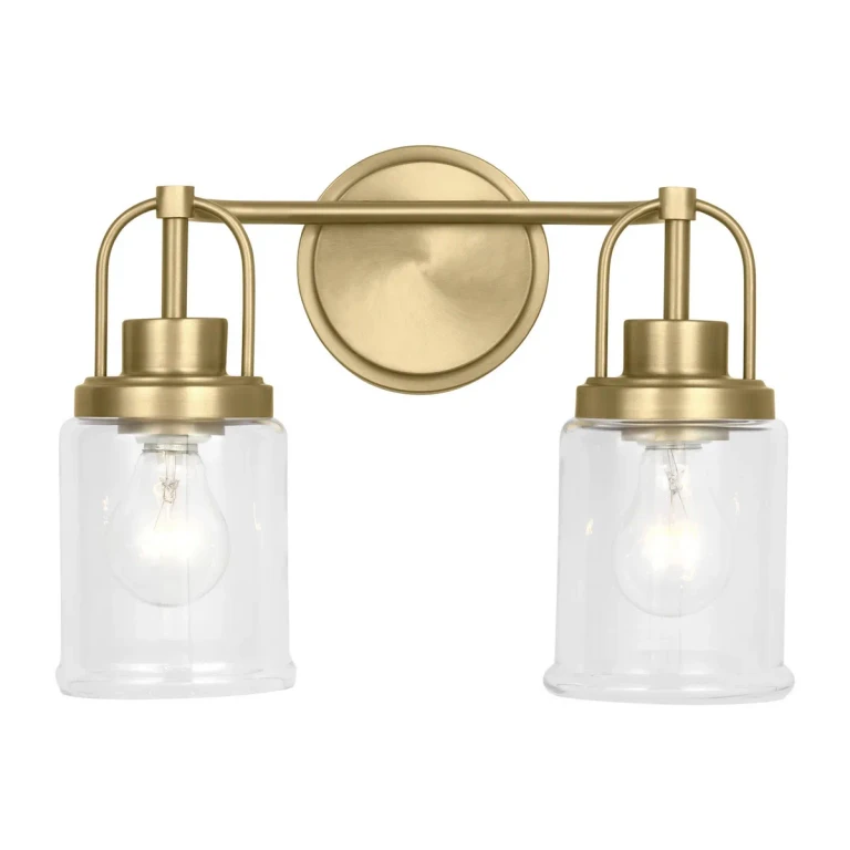 Satin Brass Bathroom Vanity Light from the Anders Collection