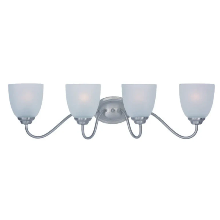 Stefan 4-Light Bathroom Vanity Light in Satin Nickel