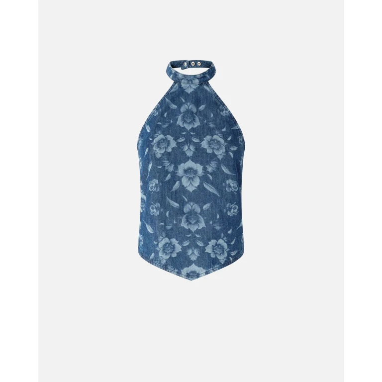 Pinko Floral Denim Top