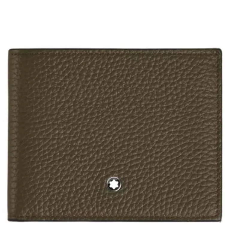 Montblanc Grain Leather 4cc Wallet With Coin Case