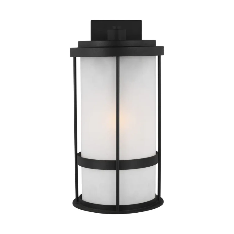 Sea Gull Wilburn Outdoor Wall Light in Black - 8790901-12