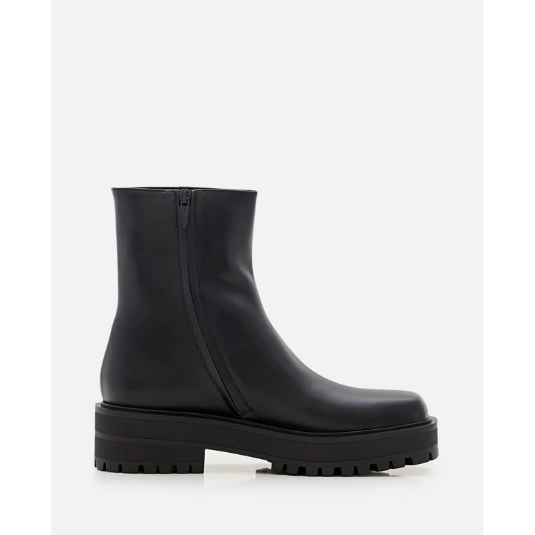 Ferragamo Leren Combat Boots