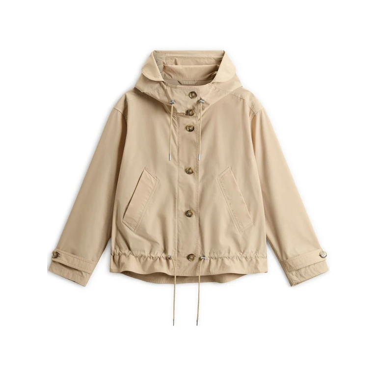 Woolrich Coats Beige Fabric - Women