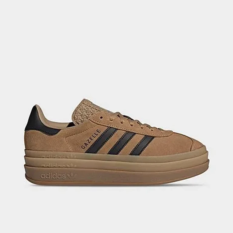 adidas Women's Originals Gazelle Bold Casual Shoes in Cardboard/Core Black/Gum Size: 5.0