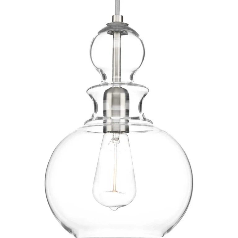 Brushed Nickel One Light Pendant from the Staunton Collection