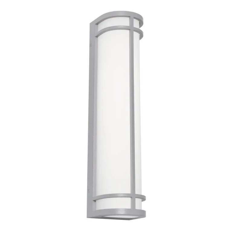 Textured Grey LED Outdoor Wall Sconce from the Crain Collection