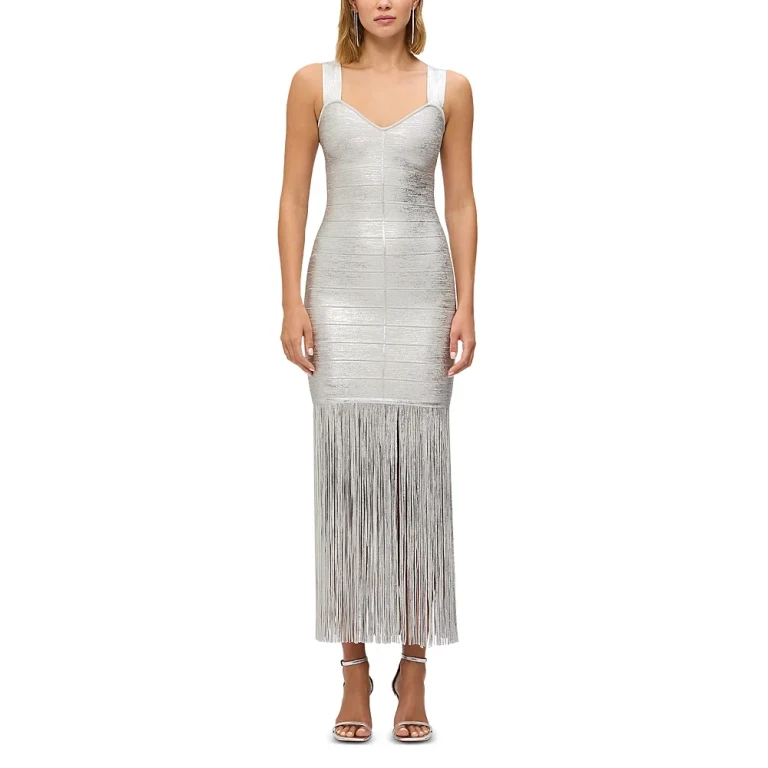 Herve Leger The Metallic Alba Gown
