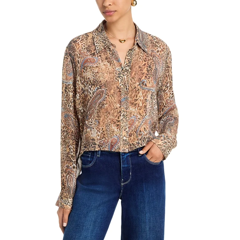 L'Agence Cosette Crop Shirt