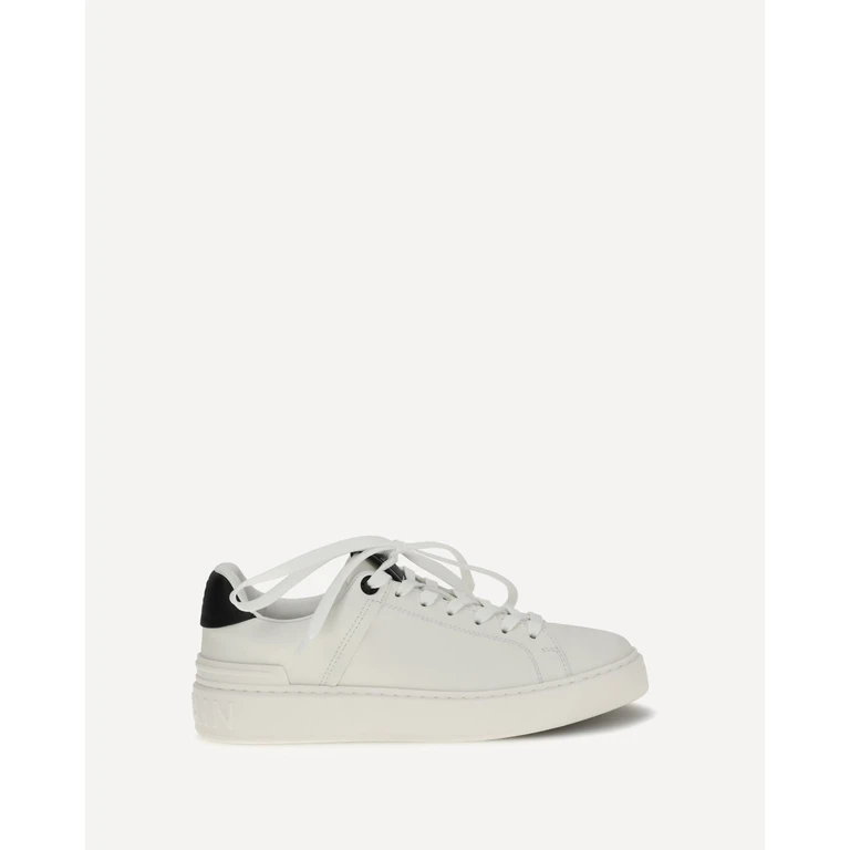 BALMAIN B-Court Sneakers in calfskin leather Female 38