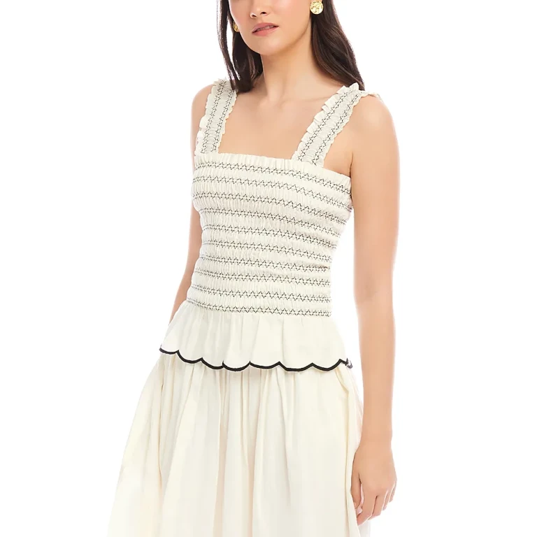 Fifteen Twenty Elliot Smocked Tank Top