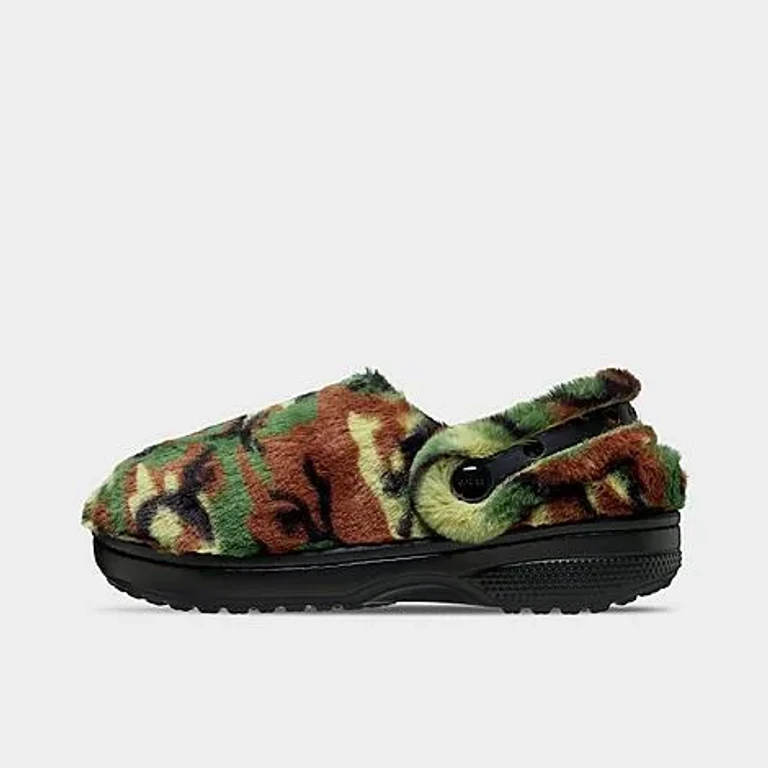 Crocs Men's Classic Unfurgettable Camo Clog Shoes in Army Green/Multi Size: 6.0