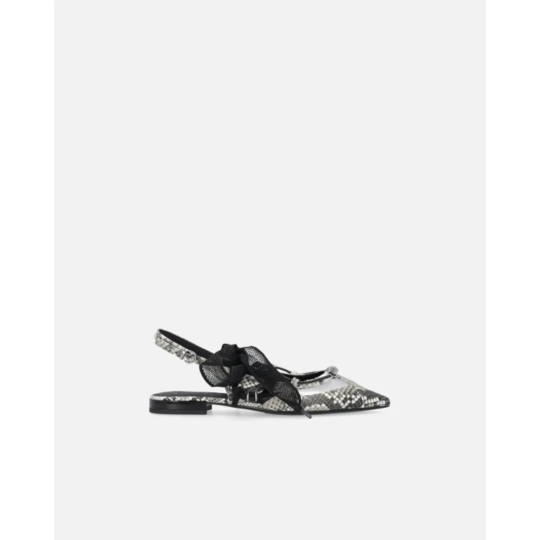 Pinko Ballerines Slingbacks with Python Embossing and Laces