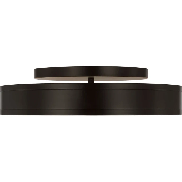 Aged Iroged Iron LED Semi Flush Mount from the Dupont Collection