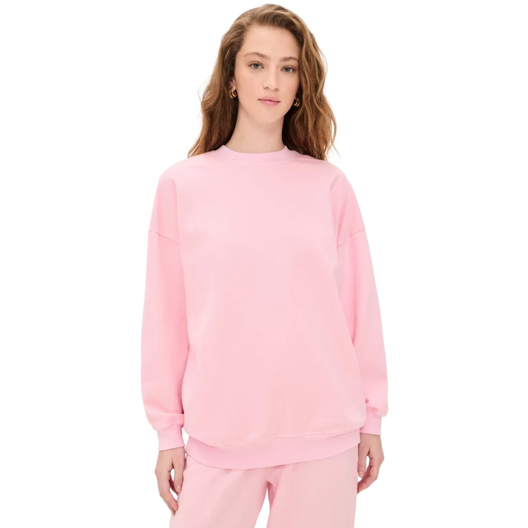 Year of Ours Crew Neck Sweatshirt Strawberry Cream S