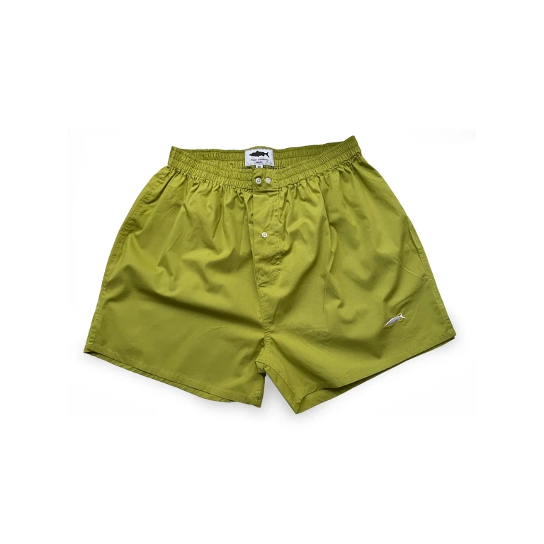 Olive Green Cotton Boxer Shorts