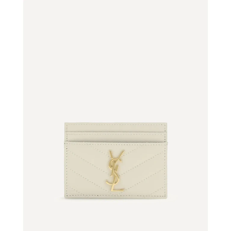SAINT LAURENT Matelassé leather Cardholder Female UNI