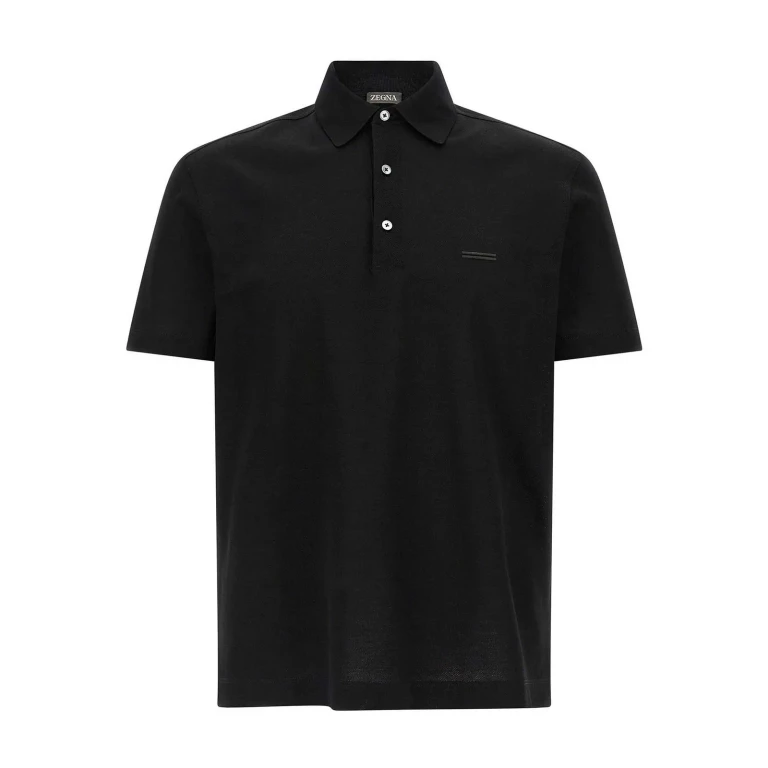 Zegna Piqué Cotton Polo Shirt