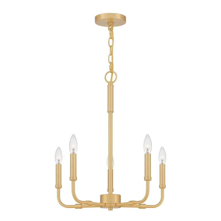 Abner 5-Light Chandelier in Aged Brass