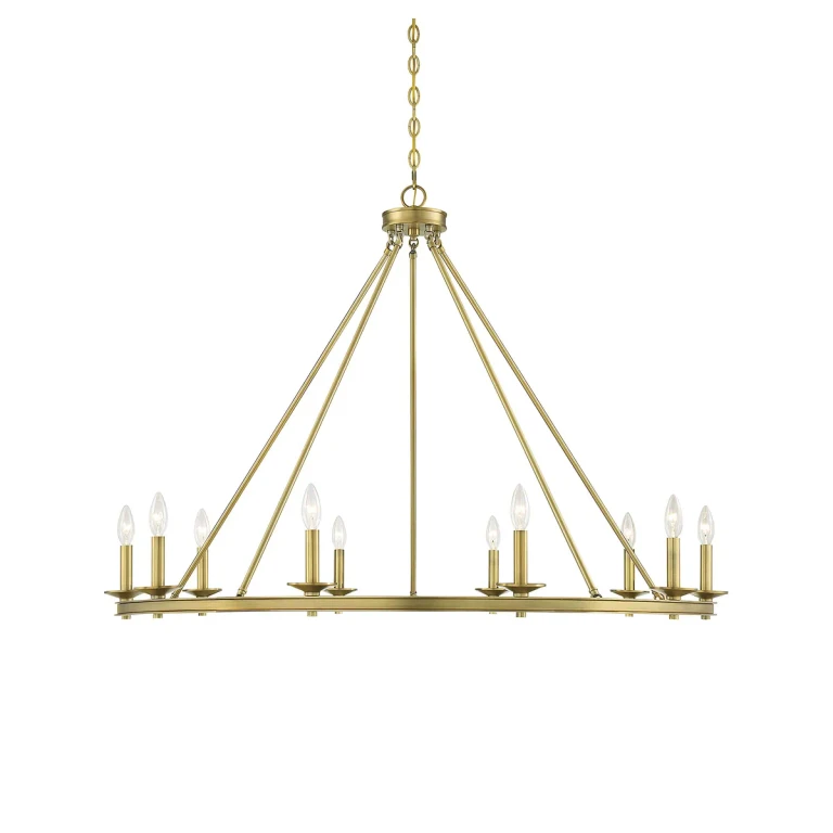 Savoy House Middleton 10-Light Chandelier in Warm Brass - 1-310-10-322
