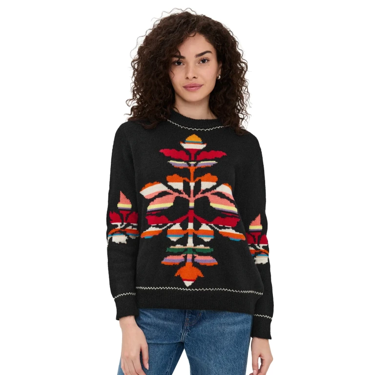 Carolina K Folkore Alpaca Sweater Black M