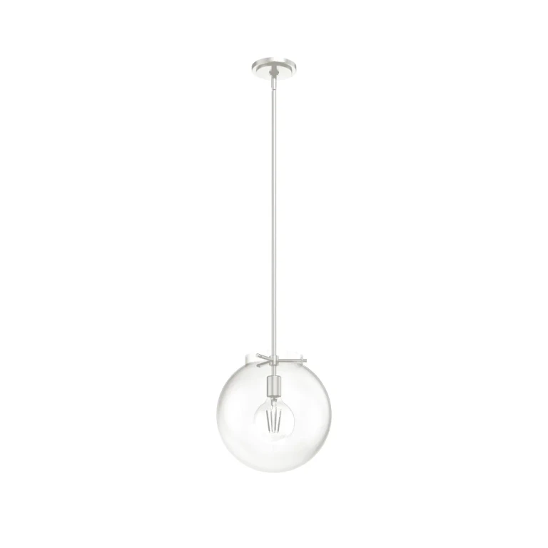 Brushed Nickel One Light Pendant from the Sacha Collection