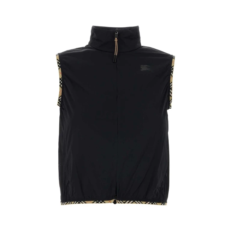 Burberry Black Stretch Nylon Sleeveless Jacket